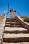 Spain, Toledo Province, Consuegra Stairway to a La Mancha windmill