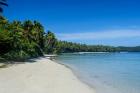 White sand beach and turquoise water, Nanuya Lailai Island, Blue Lagoon, Yasawa, Fiji, South Pacific