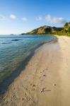 White sandy beach, Oarsman Bay, Yasawa, Fiji, South Pacific