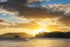 Sunset over the beach, Nacula Island, Yasawa, Fiji