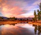 California, Bishop Sierra Nevada Range Reflects In Pond