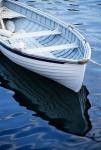 Dinghy Moored At Dock, Rockport, Maine