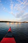 Kayak, sailboats, Portsmouth, New Hampshire