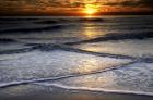 Sunset Reflection On Beach, Cape May NJ