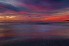 Purple-Colored Sunrise On Ocean Shore, Cape May NJ