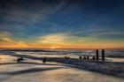 Sunrise On Winter Shoreline 2, Cape May National Seashore, NJ