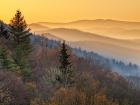 Sunrise From The Oconaluftee Valley Overlook, North Carolina