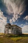 Abandoned Township Hall On The North Dakota Prairie