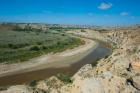 Brown River Bend In The Roosevelt National Park, North Dakota