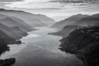Aerial Landscape Of The Columbia Gorge, Oregon (BW)