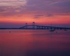 The Newport Bridge at sunset, Newport, Rhode Island