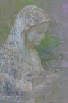 Pastel Abstract Statue Of The Madonna