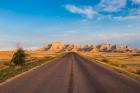 Road Through The Badlands National Park, South Dakota