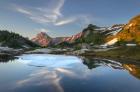 Partially Thawed Tarn, Yellow Aster Butte Basin, North Cascades, Washington State