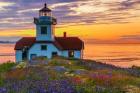 Patos Lighthouse At Sunset, Washington State