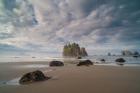 Early Morning Mist And Sea Stacks On Second Beach