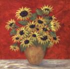 Yellow Sunflowers In French Vase