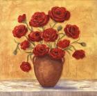 Red Ranunculus In French Vase