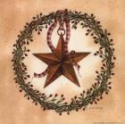 Barn Star with Round Wreath