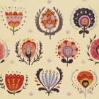 Textile Flowers I