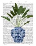 Chinoiserie Vase 5, With Plant Book Print
