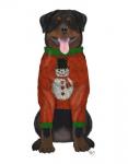 Christmas Des - Rottweiler in Christmas Sweater
