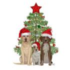 Christmas Des - Dog Trio Christmas Tree