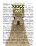 Llama Queen Book Print