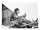 Aviator Helene Dutrieu Seated in Her Airplane