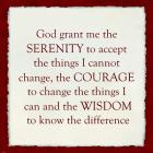 Serenity Prayer - red frame