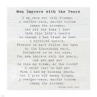 Men Improve With the Years, William Butler Yeats