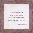 Sow Sparingly 2 Corinthians 9:6