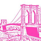 Pink Brooklyn Bridge