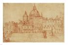 View of Saint Peter's (recto); Study of a Young Man