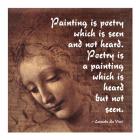Painting is Poetry -Da Vinci Quote