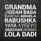 Grandma Various languages - Chalkboard