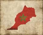 Map with Flag Overlay Morocco