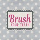 Brush Your Teeth Gray Pattern