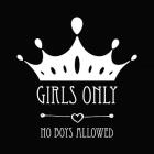 Girls Only Crown Black