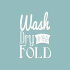 Wash Dry And Fold Blue Background