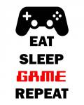 Eat Sleep Game Repeat  - White