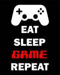 Eat Sleep Game Repeat  - Black