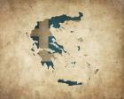 Map with Flag Overlay Greece