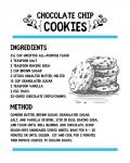 Chocolate Chip Cookies Recipe White Background