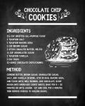 Chocolate Chip Cookies Recipe Chalkboard Background