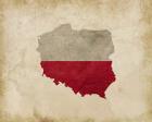 Map with Flag Overlay Poland