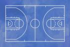 Basketball Court Blue Paint Background