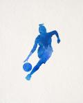 Basketball Girl Watercolor Silhouette Part II