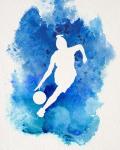 Basketball Girl Watercolor Silhouette Inverted Part II