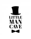 Little Man Cave Top Hat and Bow Tie - White
